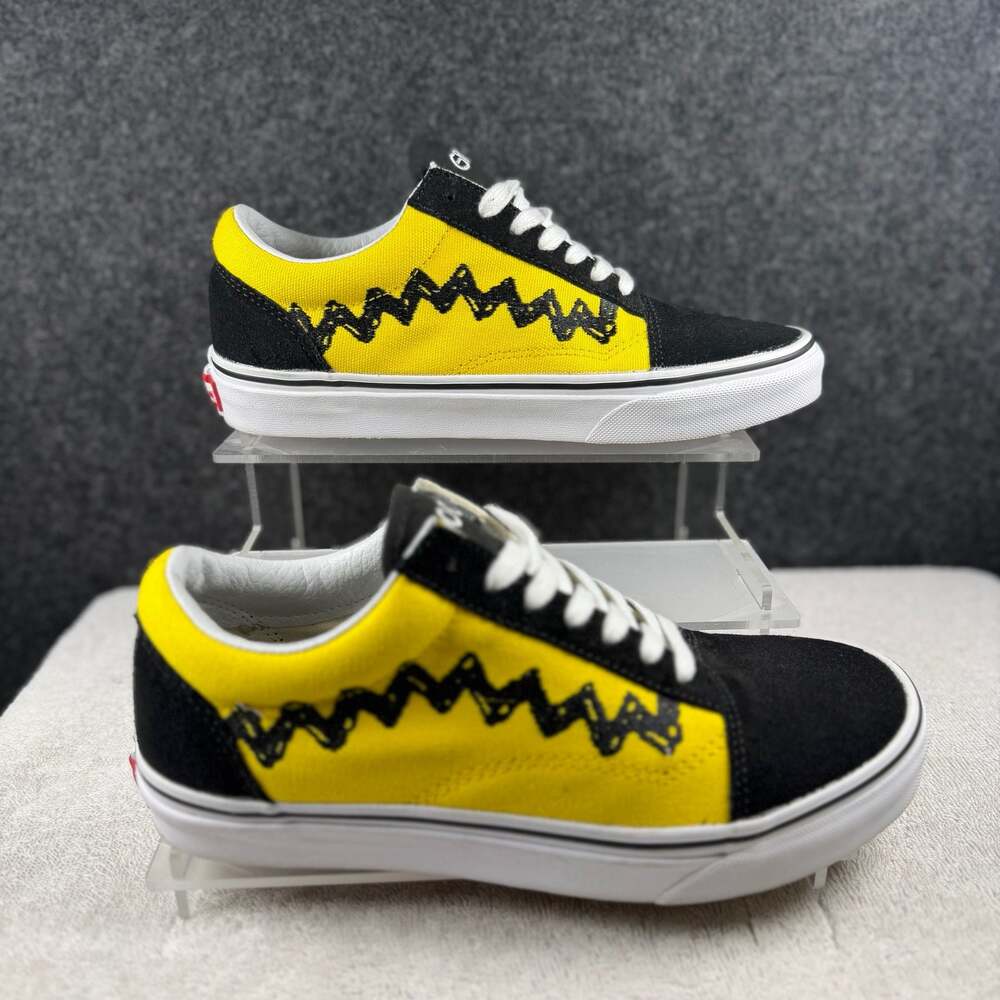 Vans Old Skool x Peanuts Charlie Brown Good Grief Yellow Black Sneakers